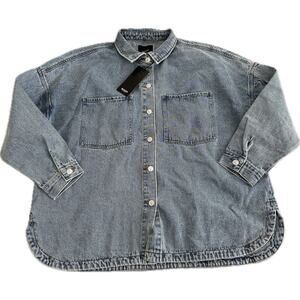 Hudson Jeans blue Oversized Denim Jacket NWT